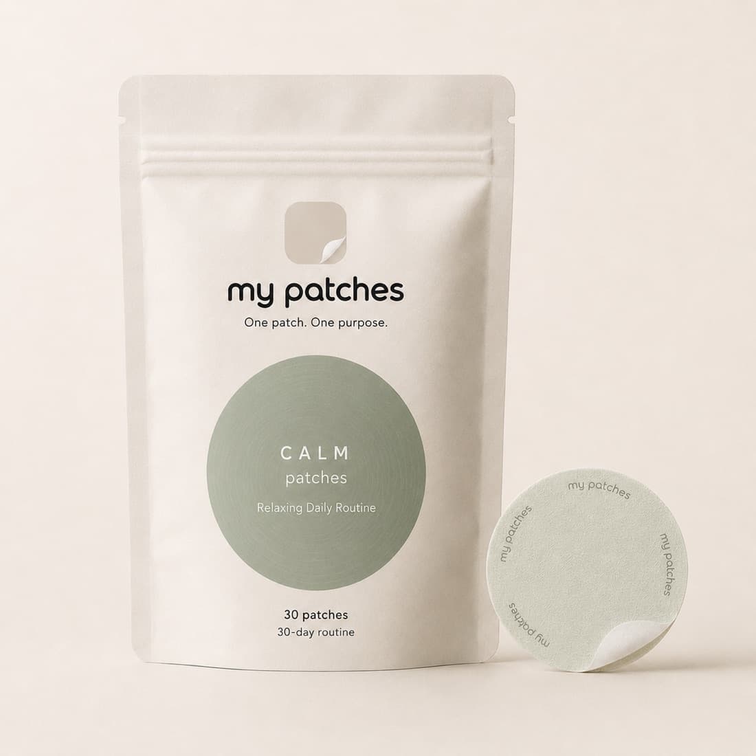 CALM patches, pouch and patch, my patches