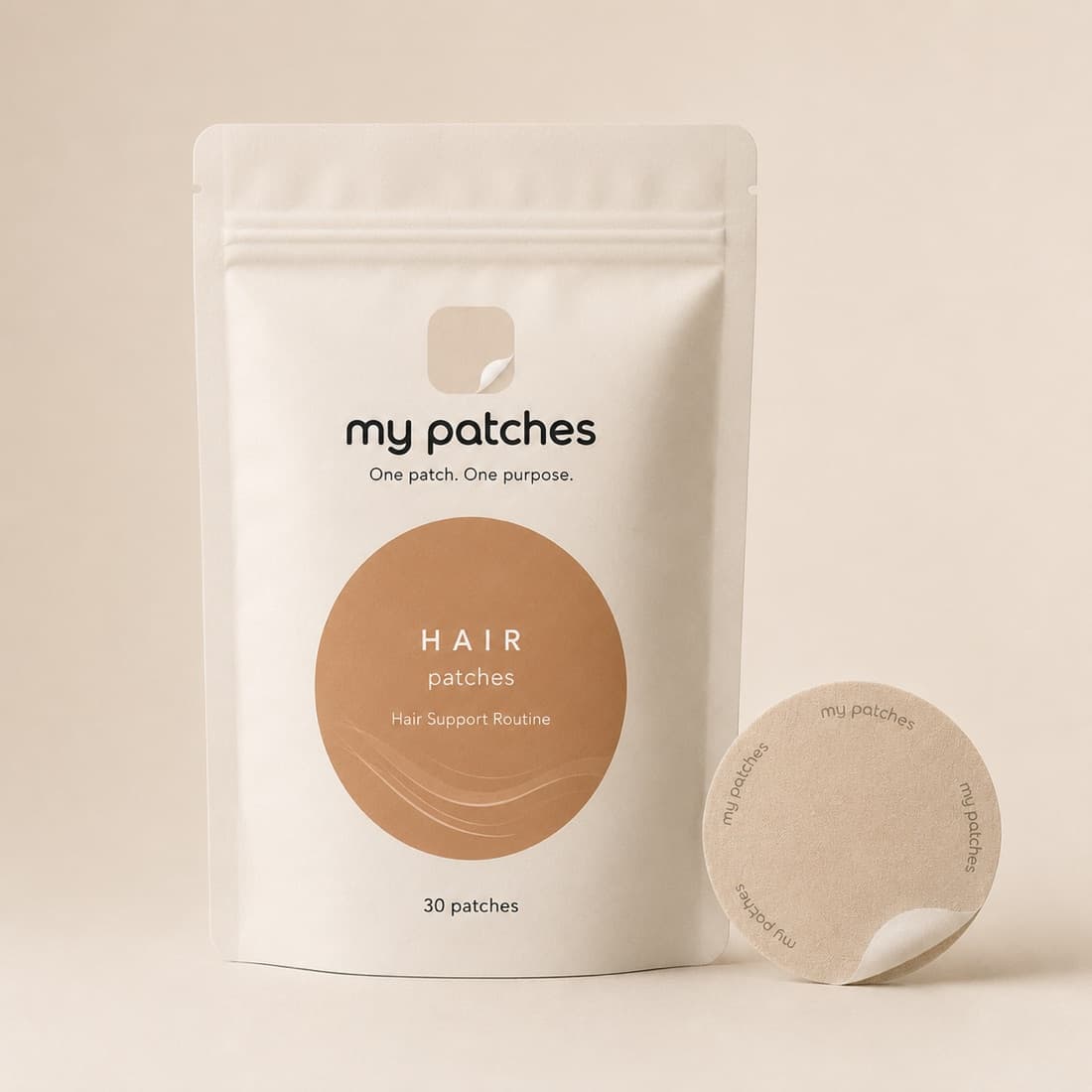 HAIR patches, pouch and patch, my patches